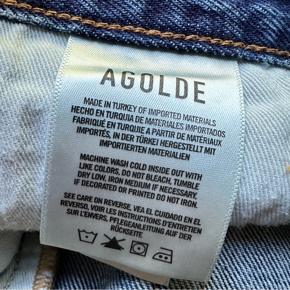 Agolde Parker Cut Off Denim Shorts Distressed Size 30‎ - Picture 5 of 6